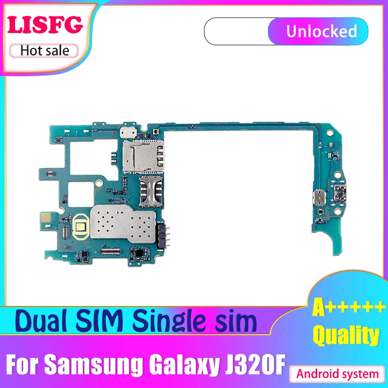 Материнская плата для Samsung Galaxy J3 J320F 100% разблокированная материнская две SIM