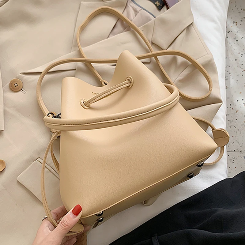 Сумка мешок LONOOLISA из искусственной кожи женская сумка через плечо модные