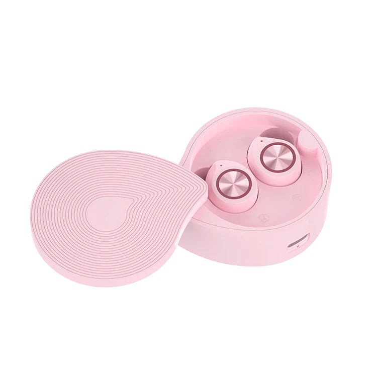 GOOJODOQ TW70 TWS беспроводные Bluetooth наушники IPX5 гарнитура HIFI 5,0 стерео Bluetooth наушники с двойным микрофоном - Цвет: Розовый