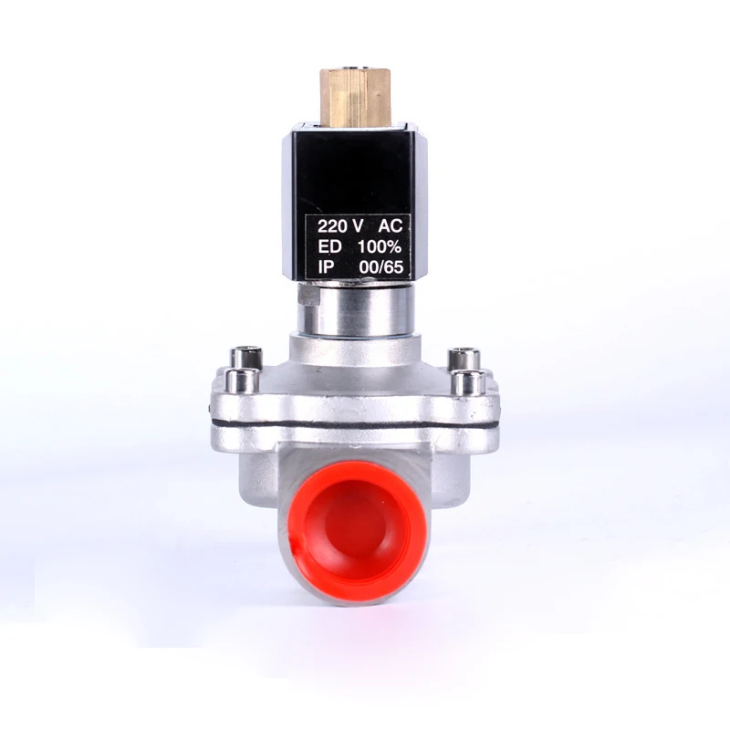 2W-400-40B нержавеющая сталь DN40 1,5 дюймов Электрический электромагнитный клапан для воды 110v 220v 24v 110v