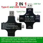 2-в-1 Тип-C USB тестер ЖК-дисплей цифровой Дисплей мультиметр Напряжение тока вольтметр тестер USB кабель Зарядное устройство индикатор