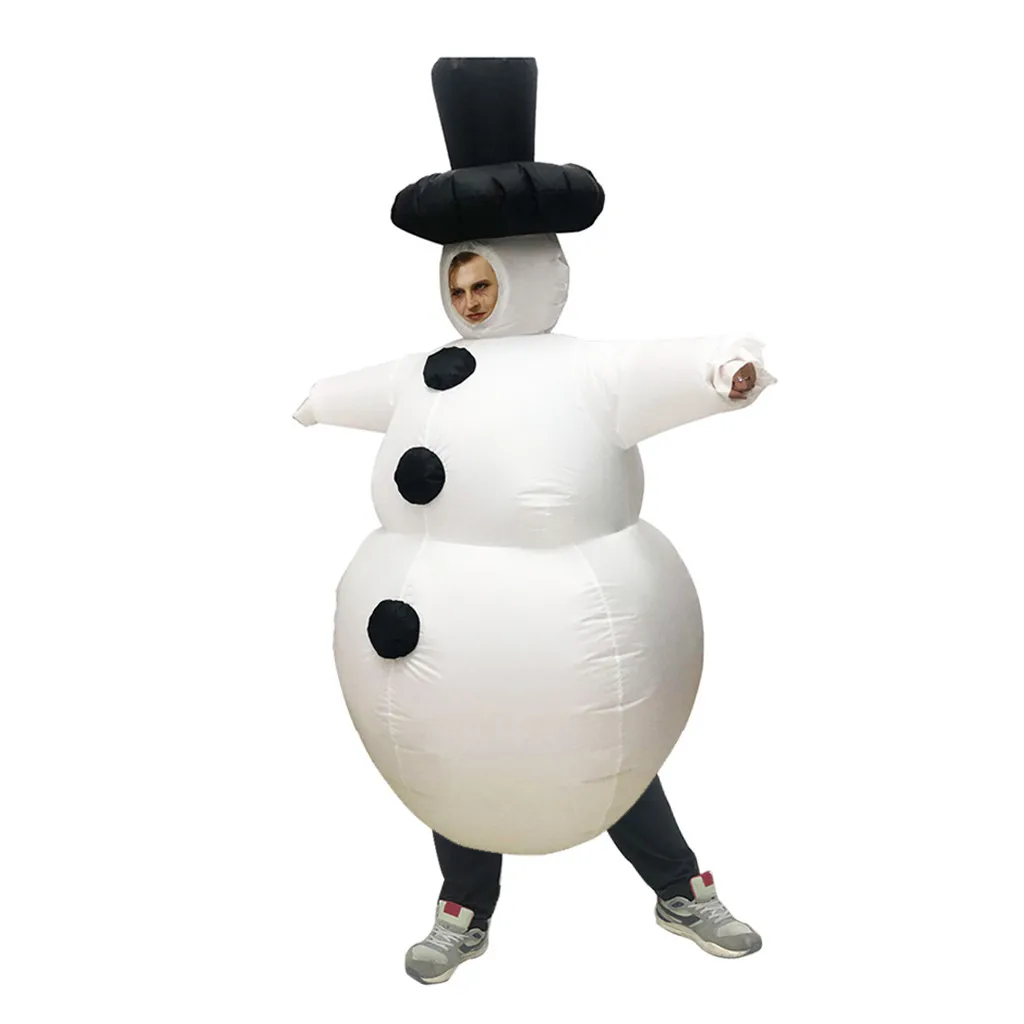 Унисекс для женщин и мужчин подростков Санта Клаус надувной костюм бороды шапка