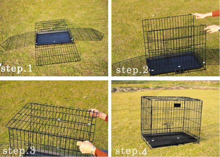 Роскошная переносная складная металлическая клетка для собак 90 см маленький