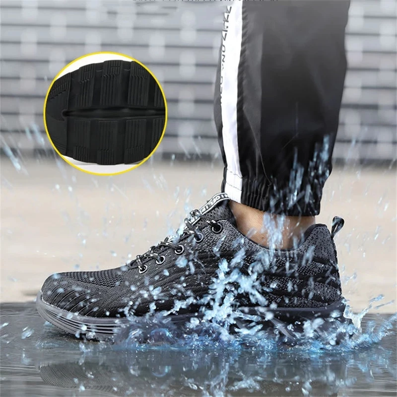 Защитные рабочие ботинки со стальным носком непрокалываемые неразрушаемые для