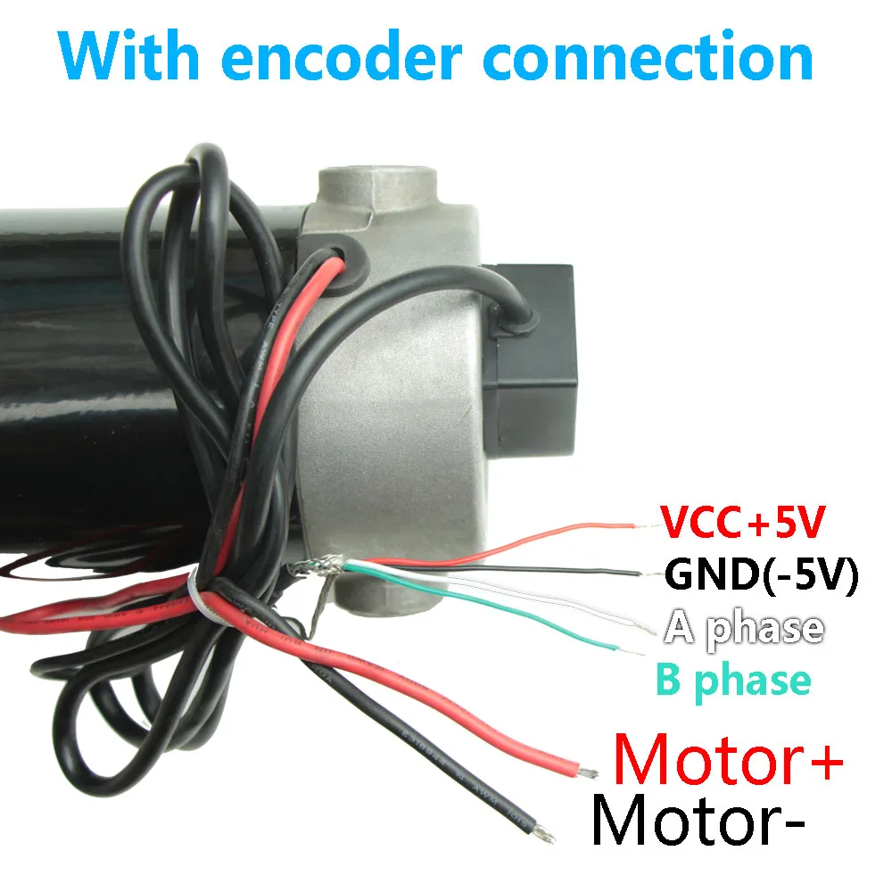 GW80170 DC 12V 24V хвостовый вал для энкодера червь Зубчатый редуктор электродвигатель
