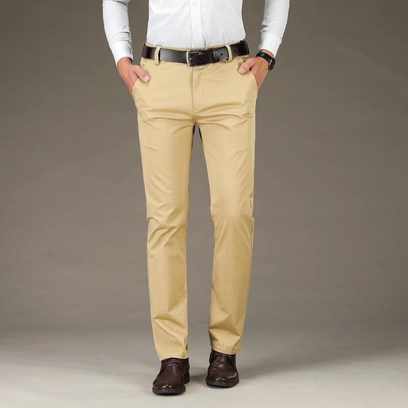 CHENLUN мужские брюки хлопковые повседневные Стрейчевые длинные прямые высокого