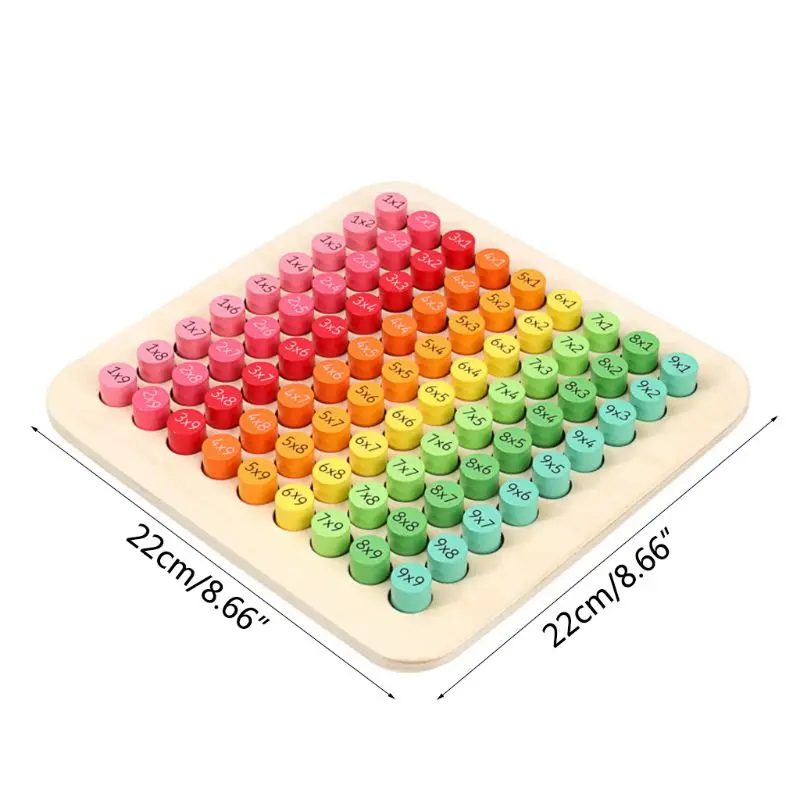 

Wooden Double Sided 99 Multiplication Formulas Table Children Jigsaw Toy