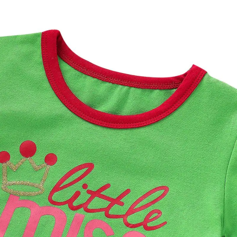 3 шт Рождественский комплект одежды! Милый хлопковый комбинезон с буквенным