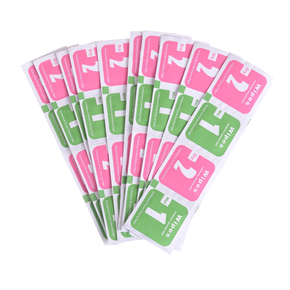

For Phones Computers 400pcs(200sets) Camera Lens Phone LCD Screen Dust Removal Tool Dry Wet Cleaning Wipes Paper Set