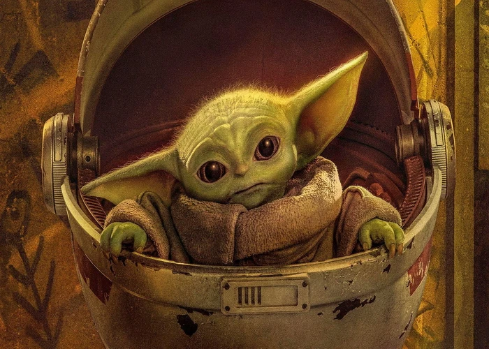 Студийный фон для фотографирования детей в стиле Disney Baby Yoda