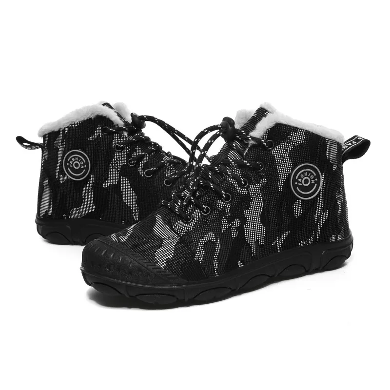 Детские зимние ботинки для мальчиков Теплые на меху девочек Модные детские