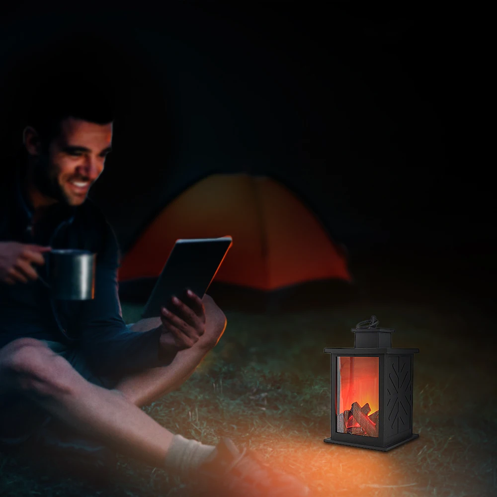 Декоративный светильник для камина Настольный беспламенный светодиодный