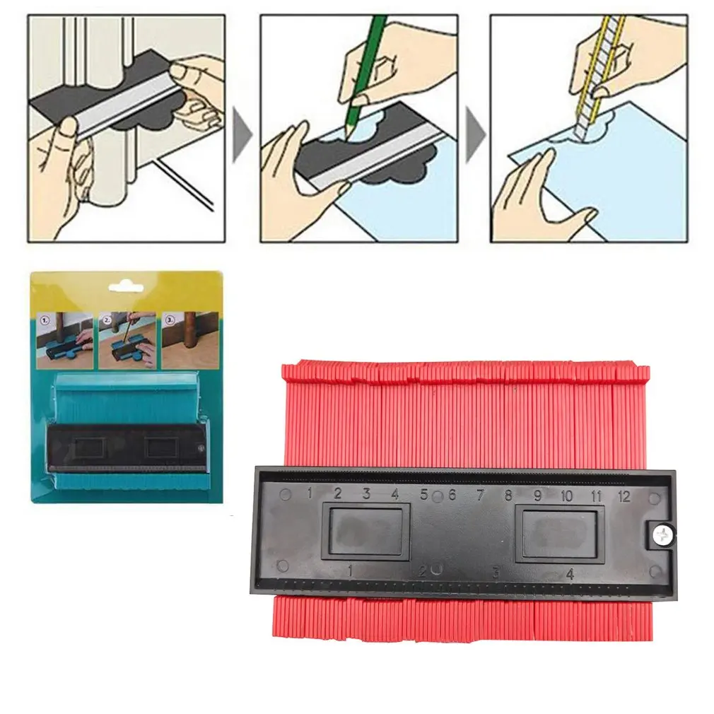 

Contour Gauge Plastic Profile Copy Gauge Duplicator Standard Wood Marking Tool Tiling Laminate Tiles General Tools
