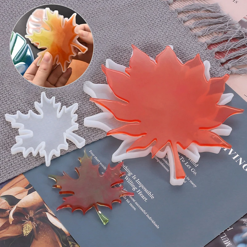 

Maple Leaf Silicone Molds Palm Epoxy Resin Molds Casting Coaster DIY Coasters Mould Jewelry Making Tools