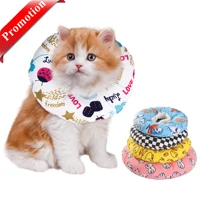 pet cat collar adjustable after surgery dog neck cone recovery collar medical supplies anti lick soft cotton cover collar