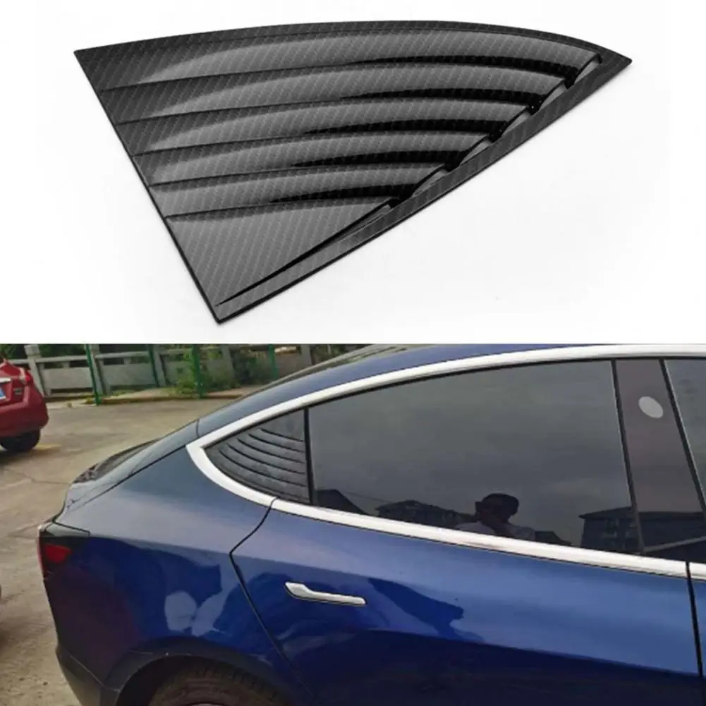 

2Pcs Useful Triangle Wing Window Bezel Trims Practical Easy installation Rear Tail Spoiler Stickers Car Sticker Covers