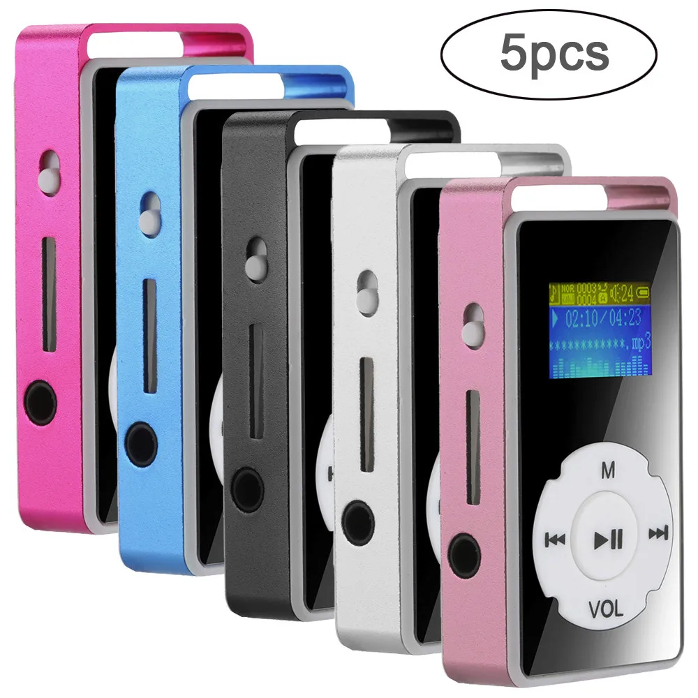 Музыкальный дисплей 5 шт. USB цифровой mp3 плеер ЖК экран поддержка Micro SD TF карты 32 ГБ