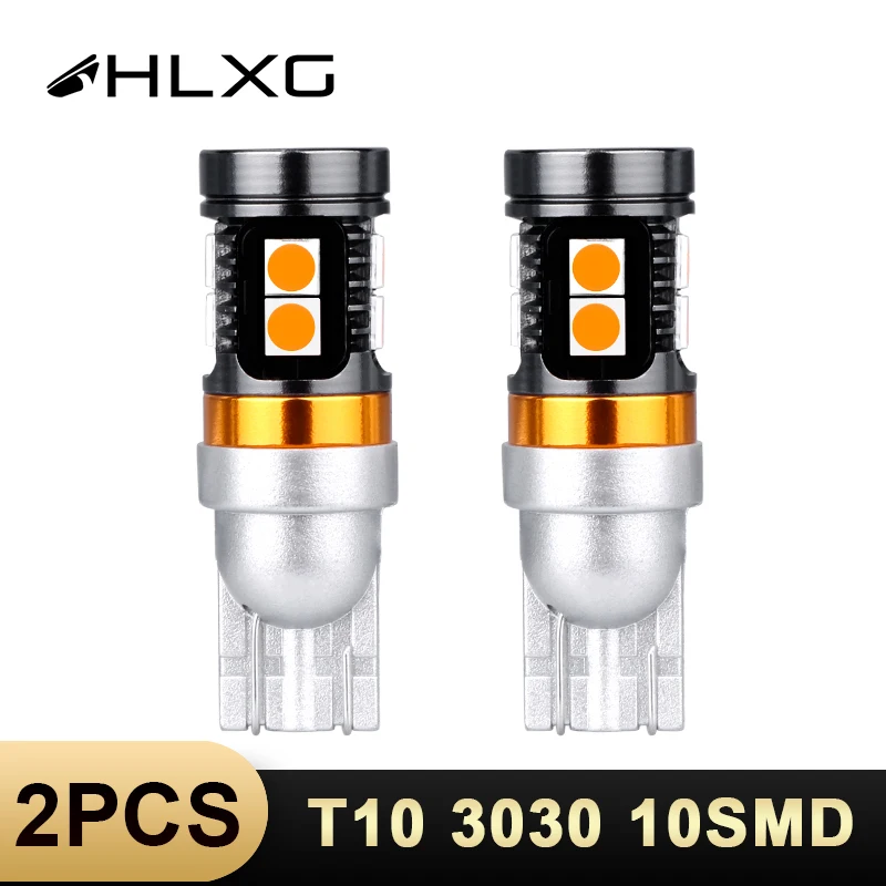 HLXG 2 шт. светодиодные лампы t10 W5W неполярный 10SMD 194 501 168 вождение автомобиля
