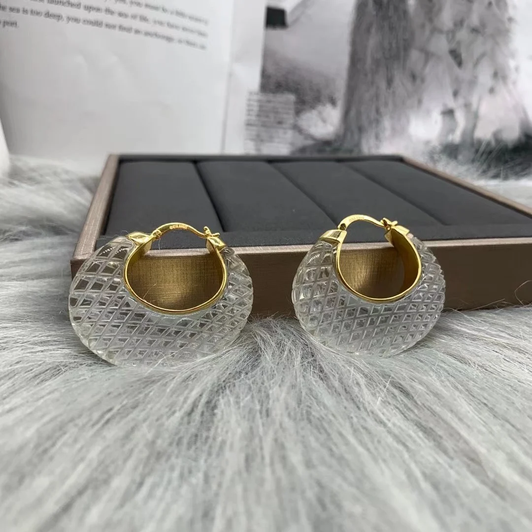 

Classic Fashion Transparent Oval Shape Earrings