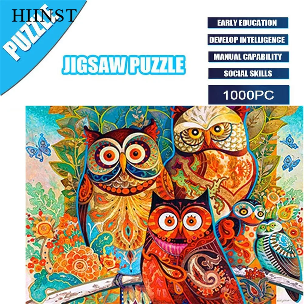 HIINST 1000 шт. Пазлы для взрослых совы джигги игрушки детские интересные