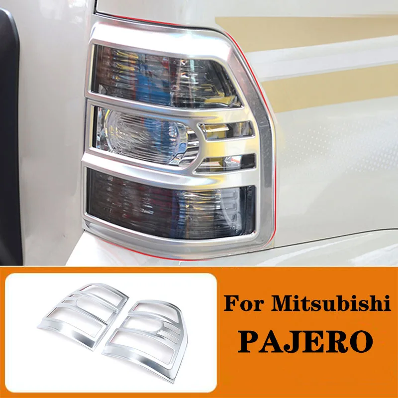 2pc Silver Tail Light Rear Lamp Cover For Mitsubishi PAJERO 2007 2008 2009 2010 2011 2012 2013 2014 2015 2016 2017 2018 2019