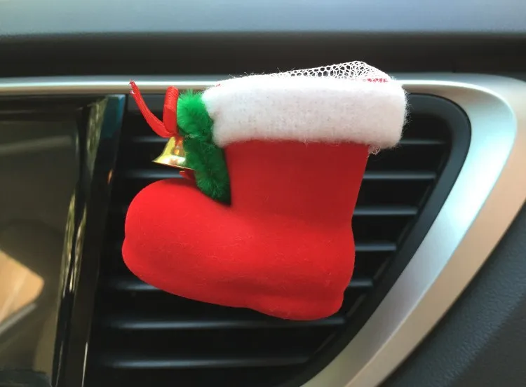 

Christmas Boots Vent Clip Car-Mounted Air Conditioning Outlet Perfume Clip Odor Balm Air Conditioning Vent Decoration