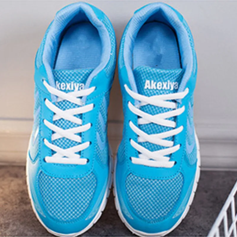 Дышащая сетчатая женская обувь повседневная мягкая на плоской подошве | Обувь