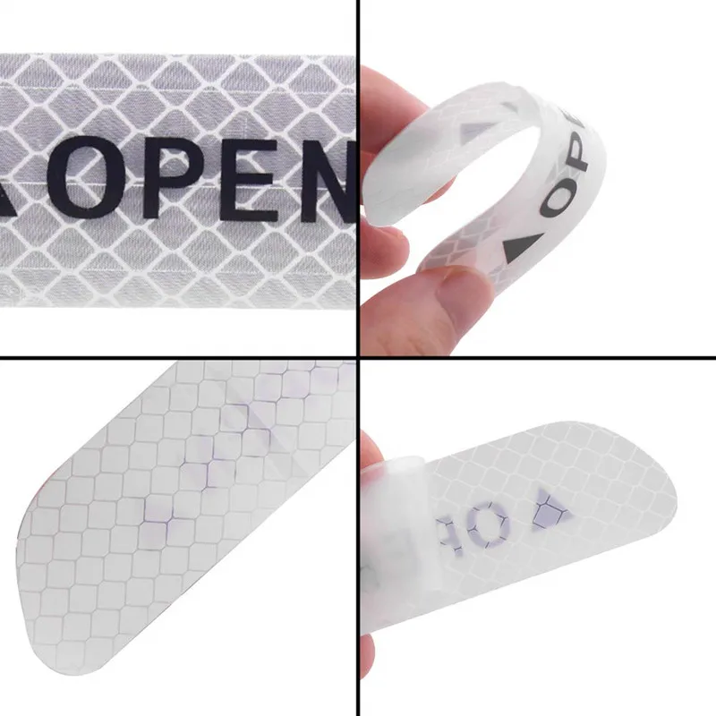 4 шт. Универсальная автомобильная дверь открытая наклейка светоотражающая лента