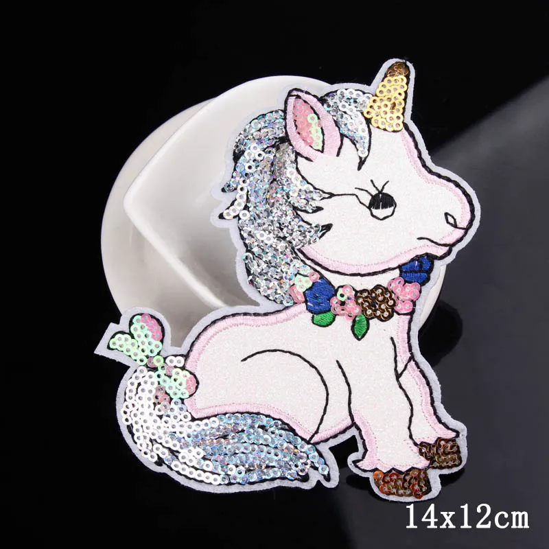 Сделай Сам нашивка единорога утюжок на патчи одежду вышитые для одежды патч