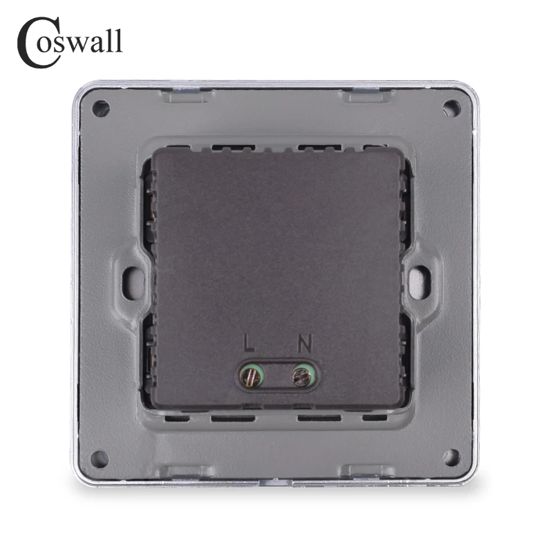 COSWALL настенная розетка с двумя usb-портами для зарядки для мобильных телефонов 5 в 2,1 А, светодиодный индикатор, панель из нержавеющей стали