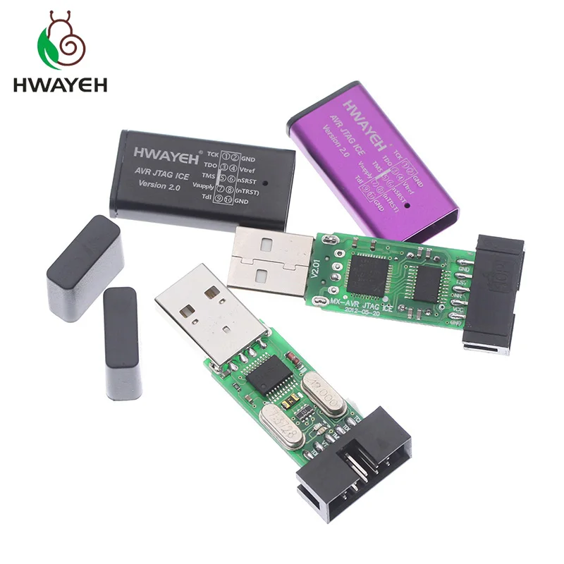 AVR JTAG ICE USB скачать программатор Эмулятор(алюминиевый корпус+ защита от перегрузки по току+ широкое напряжение+ буферный чип+ кабель) для arduino
