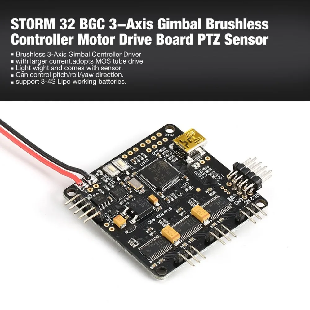 STORM 32 BGC 3 Axis 4S Gimbal Бесщеточный контроллер моторная плата привода PTZ сенсорная