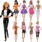 Модный костюм Barbiees с короткой юбкой и леопардовым принтом, милый стиль для куклы Барби 11,8 дюйма, одежда для Барби, аксессуары для кукол