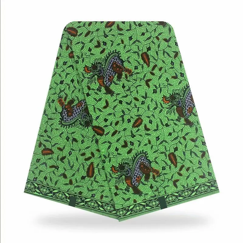 

Fashion Wax 100% Cotton African Fabric 2021 High Quality Embroidery Batik Ankara Fabrics 6 Yards/pcs For Dress Wax-H115