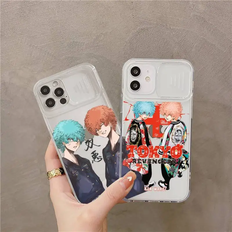 

smiley Tokyo Avengers revengers Phone Case Transparent Camera Protection for iPhone 12 11 8 7 se 2020 mini pro X XS XR MAX Plus