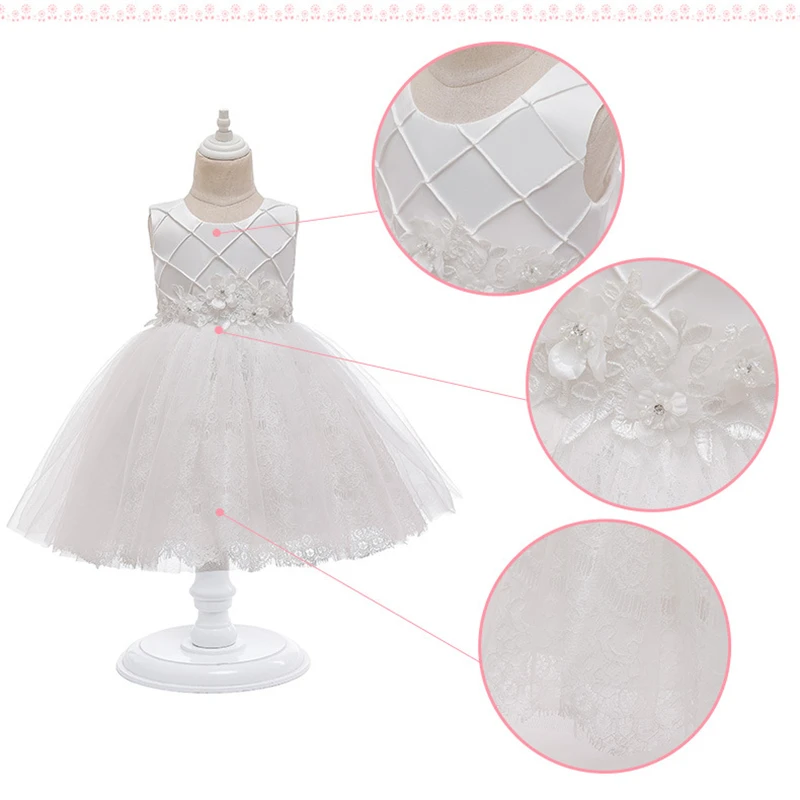 

Wedding Dress 2021 Children Clothing Catwalk Dress Princess Dress Kids Flower Girl Dresses Thanksgiving Outfits For Girls 0-5 Y