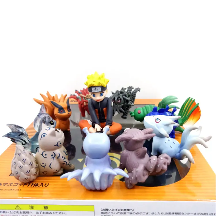 Экшн-фигурки из ПВХ Наруто 11 шт./компл. 4-7 см игрушки для малышей Bijuu Kyuubi Kurama
