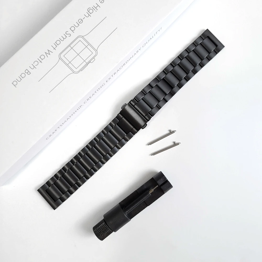 20mm Titanium Strap For Amazfit GTS band for Amazfit Bip GTS2 Watchbands Metal Stainless steel clasp Bracelet