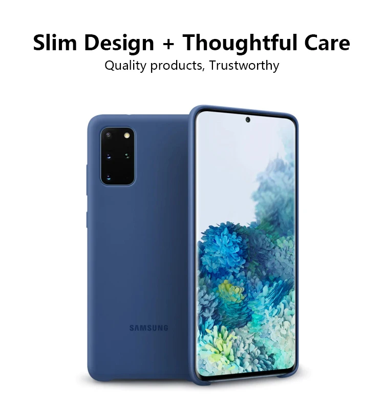 Samsung S20 Plus Case Official original Silky Silicone Cover Soft-Touch Back Protective Shell For Samsung S20 Ultra Phone Cover