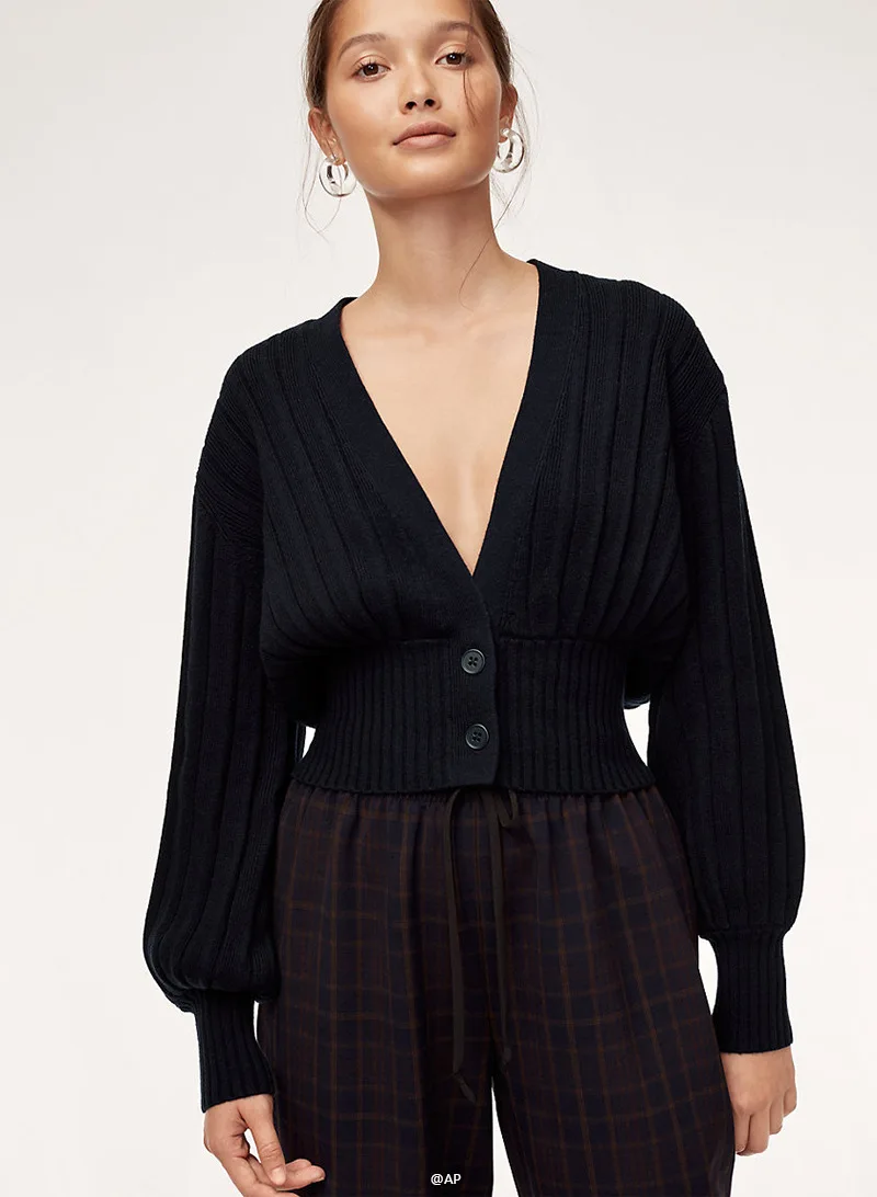 women cardigan sweaters V-Neck Short |