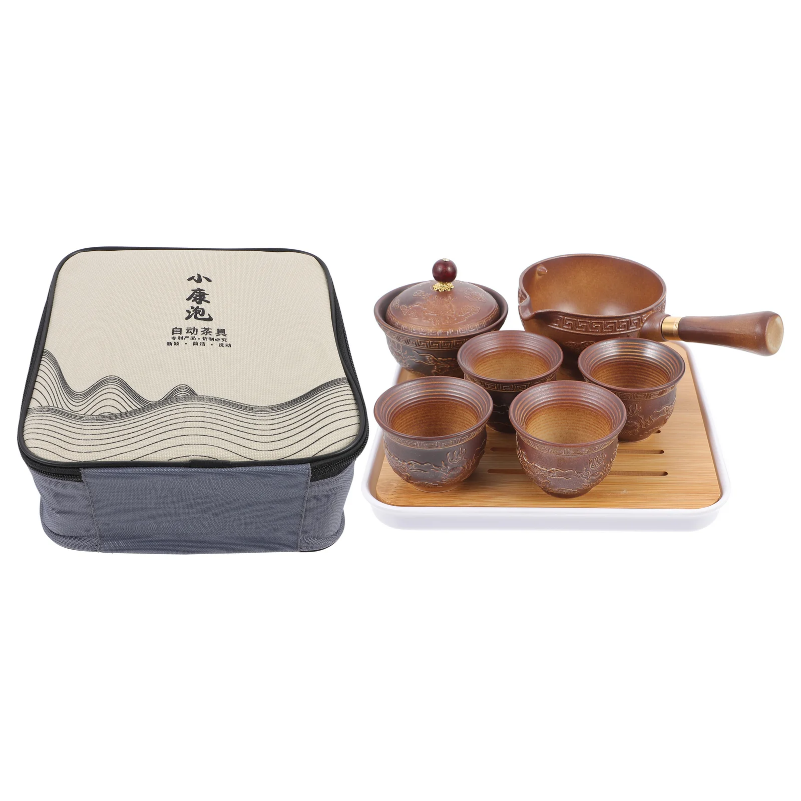 

1 Set Travel Tea Set Portable Tea Service Set Kung Fu Tea Set Ceramic Tea Set