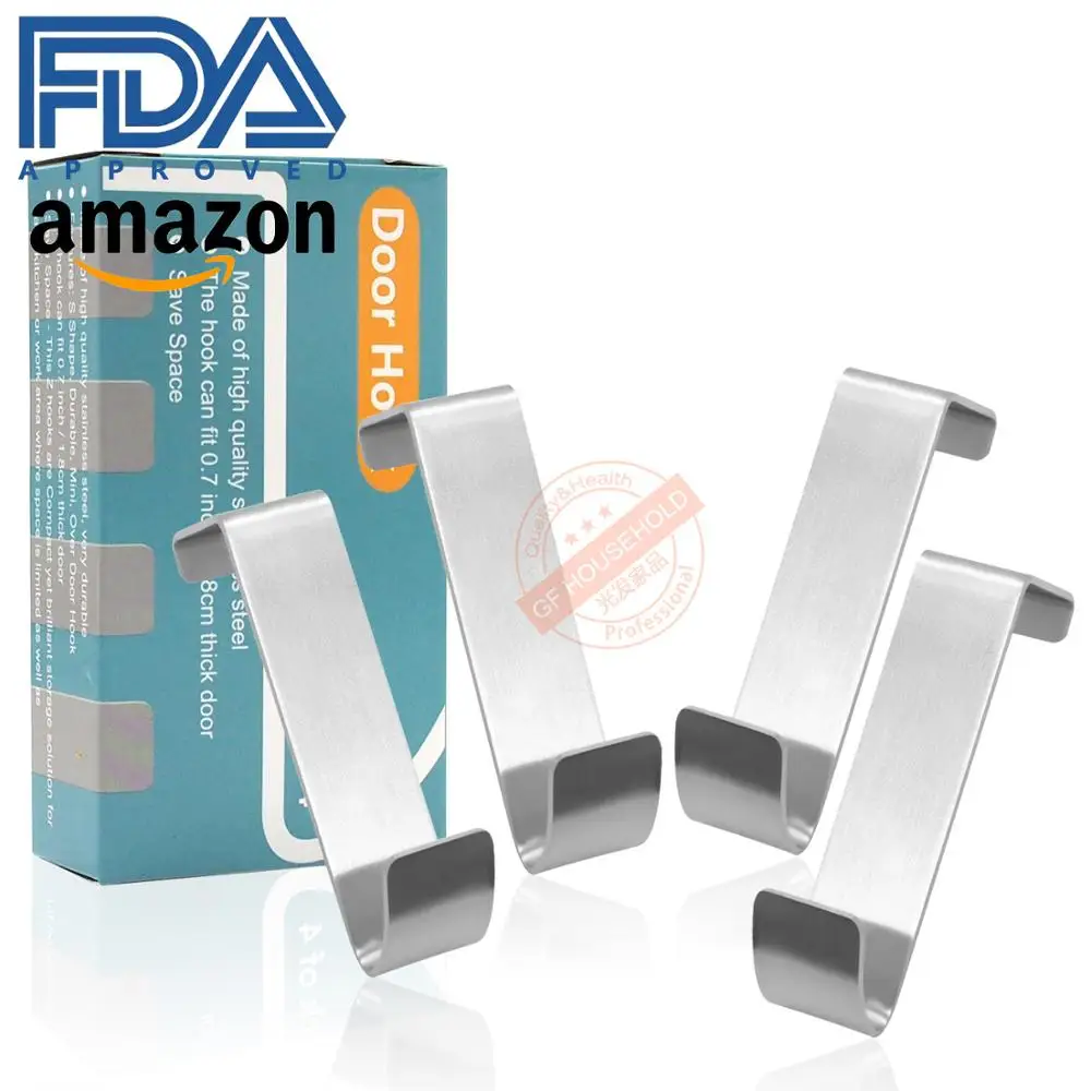 4 шт над дверью Реверсивные Z крючки вешалка из нержавеющей стали органайзер для