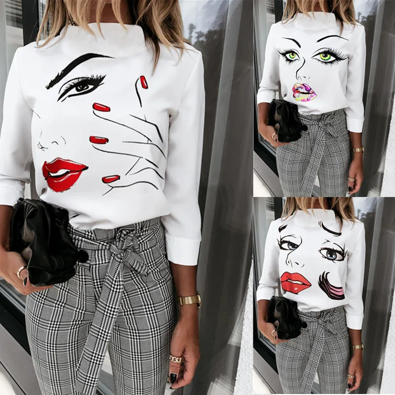 

Женский свитер с V-образным вырезом и длинным рукавом