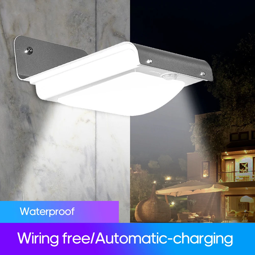 Уличный светодиодный светильник на солнечной батарее с датчиком движения