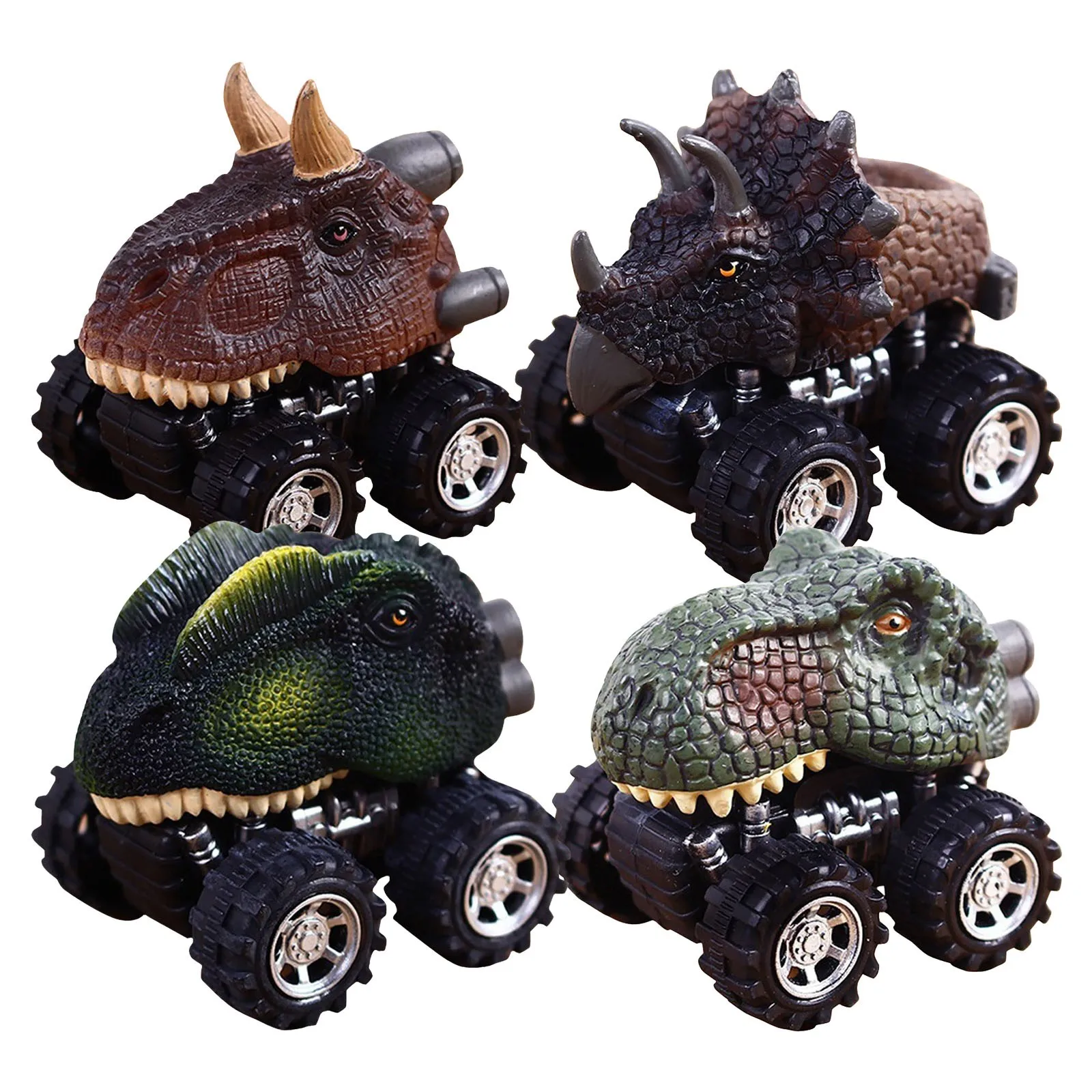 4 шт. автомобильный динозавр с большим колесом креативный подарок для детей