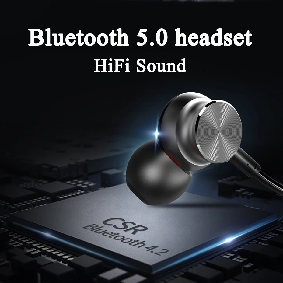 UTRAI Bluetooth наушники 5,0, беспроводные наушники для телефона Xiaomi, Спортивная игровая гарнитура с микрофоном, гарнитура Bluetooth с шейным ободом