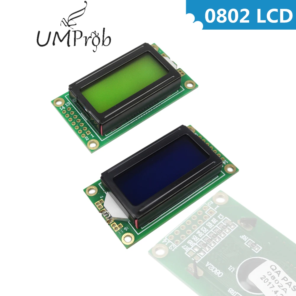 0802 ЖК-модуль 8x2 символьный дисплей 3,3 V/5 V светодиодный ЖК-подсветка для arduino Diy Kit