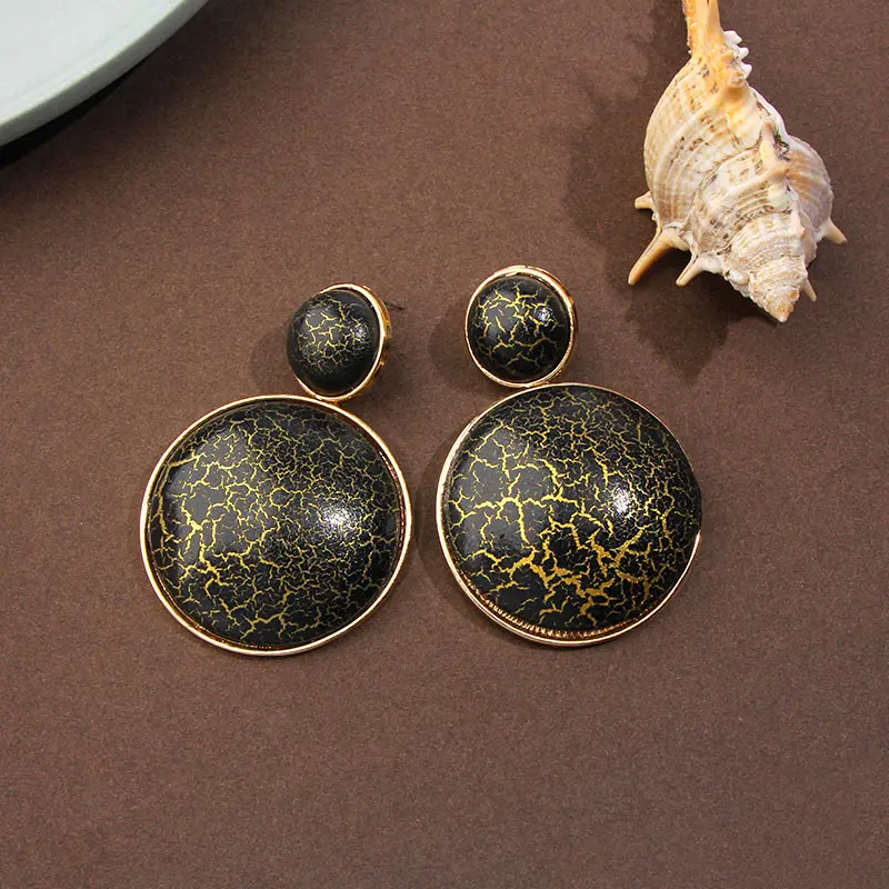 JJFOUCS богемные серьги-капли с бахромой для женщин геометрические черные кристаллы