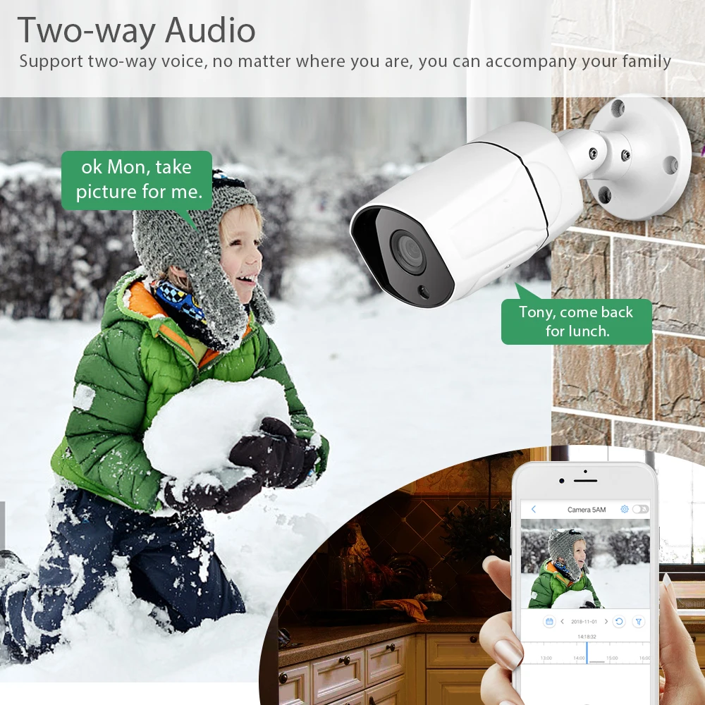 Wanscam K23 1080P WiFi ip-камера двухсторонняя аудио наружная P2P Беспроводная CCTV камера видеонаблюдения 2.0MP Водонепроницаемая SD карта IR 20 м