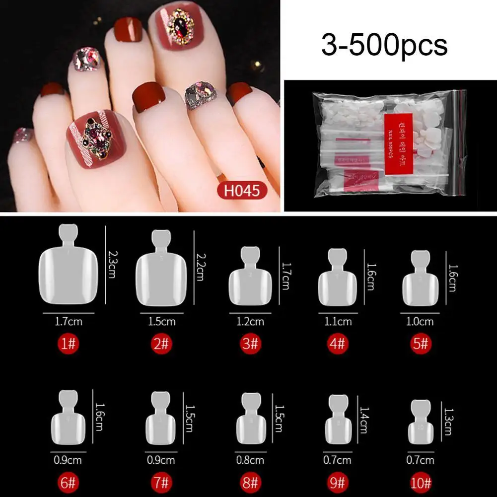 

Long Lasting 1 Bag Useful Plastic Flake Nails Half Cover Transparent Clear Nail Tips Easy to Fit for Women